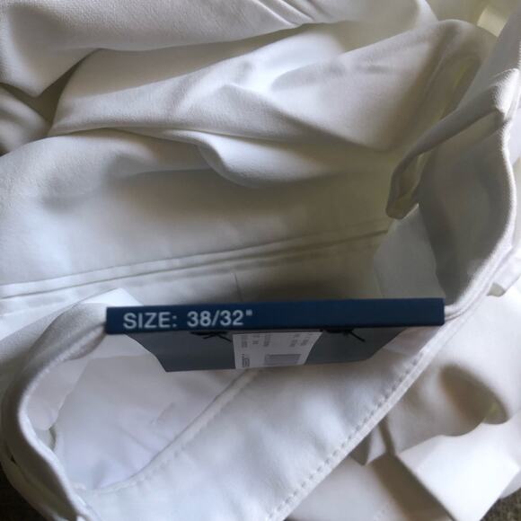 J.Lindeberg White Golf Pants Flat Front Straight Leg Men's Size 38/32" NWT - Picture 11 of 15